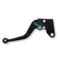 LSL brake lever Classic R09, black/green, short