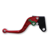 LSL Brake lever Classic R17, red/green, short