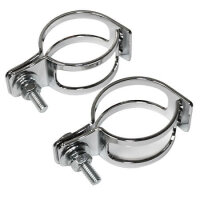 Uni-Parts Indicator clamp, two-piece, chrome-plated, pipe...