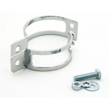 Uni-Parts Turn signal clamp, two-piece, chrome-plated, pipe fixing 47-50mm