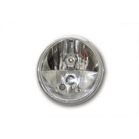 SHIN YO Universal headlight OVAL with parking light, black, 12V H9+H11, E-marked