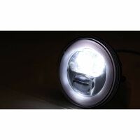 HIGHSIDER LED spotlight FLAT TYP 9 with parking light ring, chrome, lower mounting