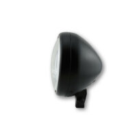 SHIN YO 5 3/4 inch main headlamp PECOS w. stand, black matt, H4, lower fix.