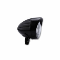 SHIN YO 90 mm BULLET GROOVED spotlight with visor, black satin finish