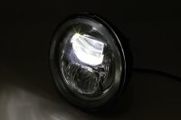 HIGHSIDER LED main headlight insert TYPE 7 with parking light ring, round, black, 5 3/4 inch