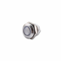HIGHSIDER Pushbutton stainless steel with LED illuminated ring in different colours (M12), piece