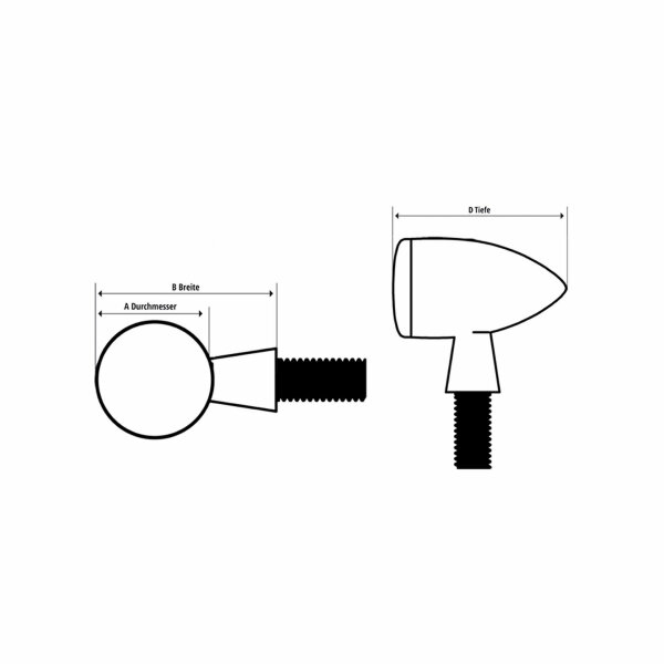 HIGHSIDER Ersatz-Elektronikbox 1 für Rück-, Bremslicht, Blinker BLAZE, Stecker schwarz