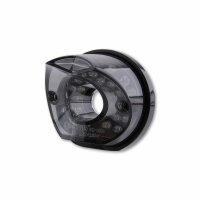 SHIN YO LED taillight MADISON, black round base plate, tinted glass