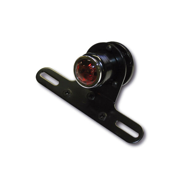 SHIN YO LED taillight OLD SCHOOL TYP4, black, red glass, with number plate holder