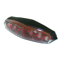 KOSO Mini LED taillight, red reflector with clear glass, with fixing bolt M5