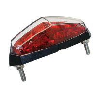 KOSO Mini LED taillight, red reflector with clear glass,...