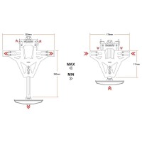 HIGHSIDER AKRON-RS PRO for Ducati Hypermotard 950, incl. license plate illumination