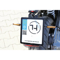 HIGHSIDER CNC license plate mounting plate, black anodized