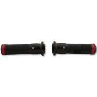 SHIN YO MARANO handlebar grip rubber, 7/8 inch (22,2 mm), 132 mm, black/red