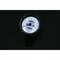 Uni-Parts Stainless steel speedometer, 1400 RPM, í˜ 60 mm, dial white, illuminating white