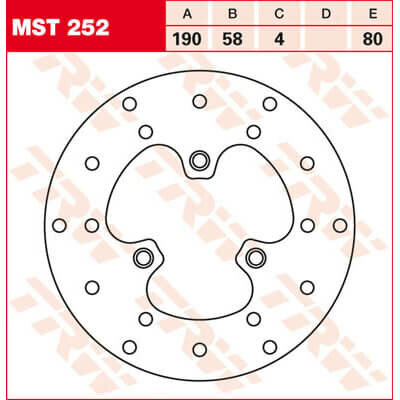 TRW Lucas Brake disc MST252, rigid