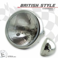 H4-Scheinwerfer "British Style 7" | chrom