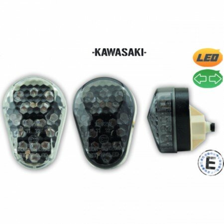 LED-Verkleidungsblinker "Kawasaki"| getönt | Paar