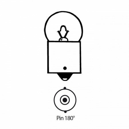 Kugellampe | 12V | 10W | Ba15s | Pin 180°