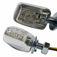LED-Blinker "Nano" | chrom | klar | M6 | Paar