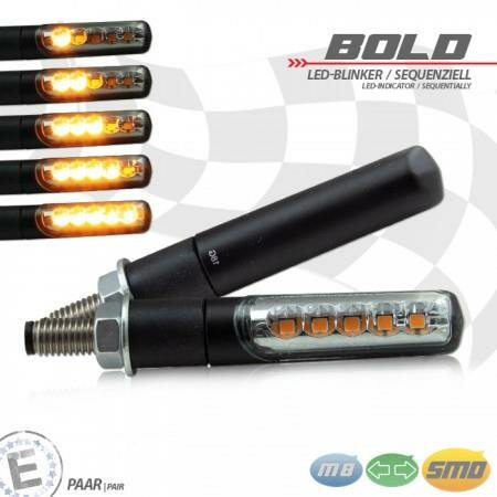 LED-Blinker "BOLD" | SEQ | Alu | schwarz