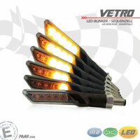 LED-Blinker "VETRO" | SEQ | Alu | schwarz