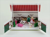 Kinder Holz Spielzeug Bauernhof Farm Set m. Puppen Tiere...