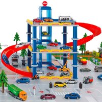 SIKU Sikuworld Spielzeug Parkhaus mit 3 Ebenen & Aufzug + Porsche Cabrio / 5505