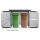 Metall Garten Mülltonnenbox Aufbewahrungsbox Gerätebox Box mit 2 Türen anthrazit