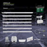 Lichtbandsystem Demalux LED Endschiene Schiene für Klickleuchte Leuchte 150 cm