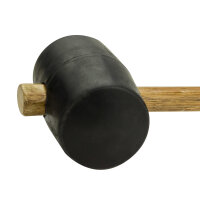 Gummihammer mit Holzstiel Ø 90 mm, schwarz