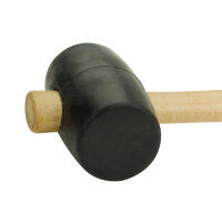 Gummihammer mit Holzstiel Ø 55 mm, schwarz