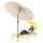 Sonnenschirm Gartenschirm Sonnenschutz Schirm mit Kurbel rund Ø 2,5m ecru beige