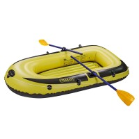 Schlauchboot Paddelboot Ruderboot Boot mit 2 Paddel + Luftpumpe bis 150 kg gelb