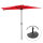 Sonnenschirm Gartenschirm Sonnenschutz halbrund rot Ø/Breite 300x156 cm