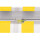 Alu-Markise gelb/weiß 3 x 2,5 m