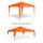 Alu/Metall Faltpavillon 3x3 Meter Orange